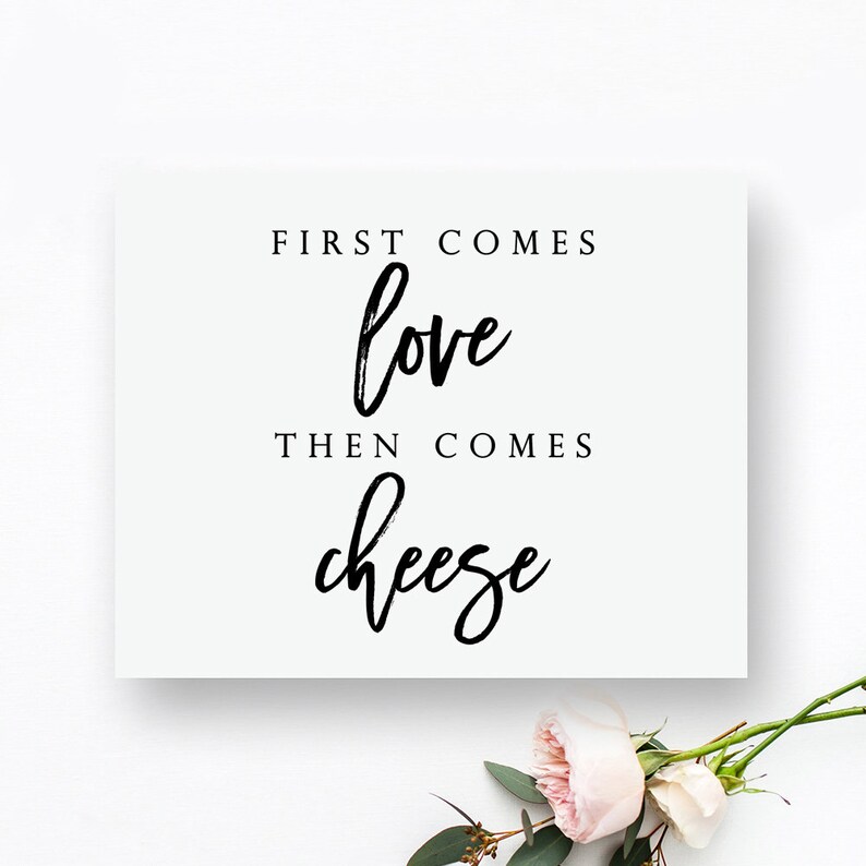 Printable Cheese Sign. Cheese Printable. Cheese Wedding Sign. Etsy