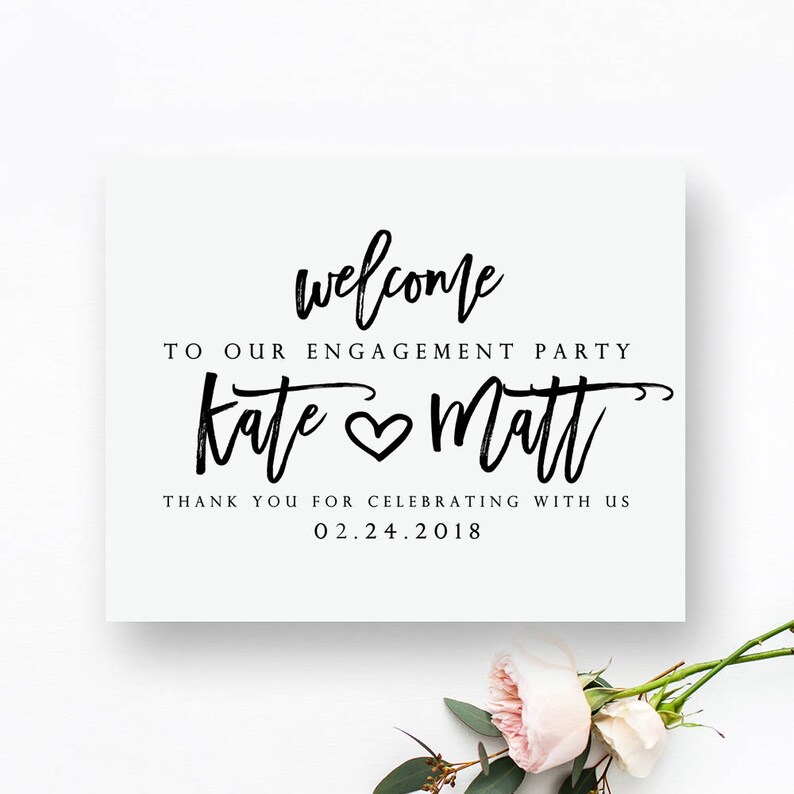 Personalized Engagement Party Sign. Custom Engagement Party | Etsy