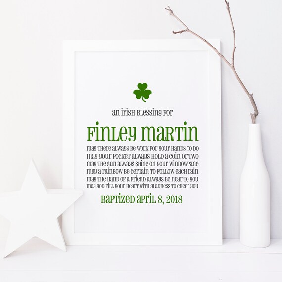 Irish Baby Gift. Irish Baptism. Baby Girl Baptism Gift. Baby Etsy