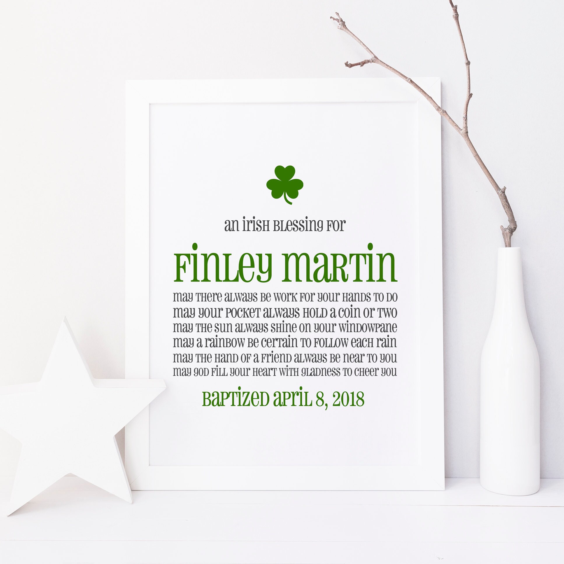 Irish Baby Gift. Irish Baptism. Baby Girl Baptism Gift. Baby Etsy