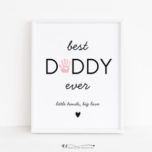 Fathers Day Handprint Printable, DIY Craft Gift for Dad, Gift for Dad, Fathers Day Printable, Digital Download, Fathers Day Craft