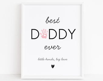 Fathers Day Handprint Printable, DIY Craft Gift for Dad, Gift for Dad, Fathers Day Printable, Digital Download, Fathers Day Craft