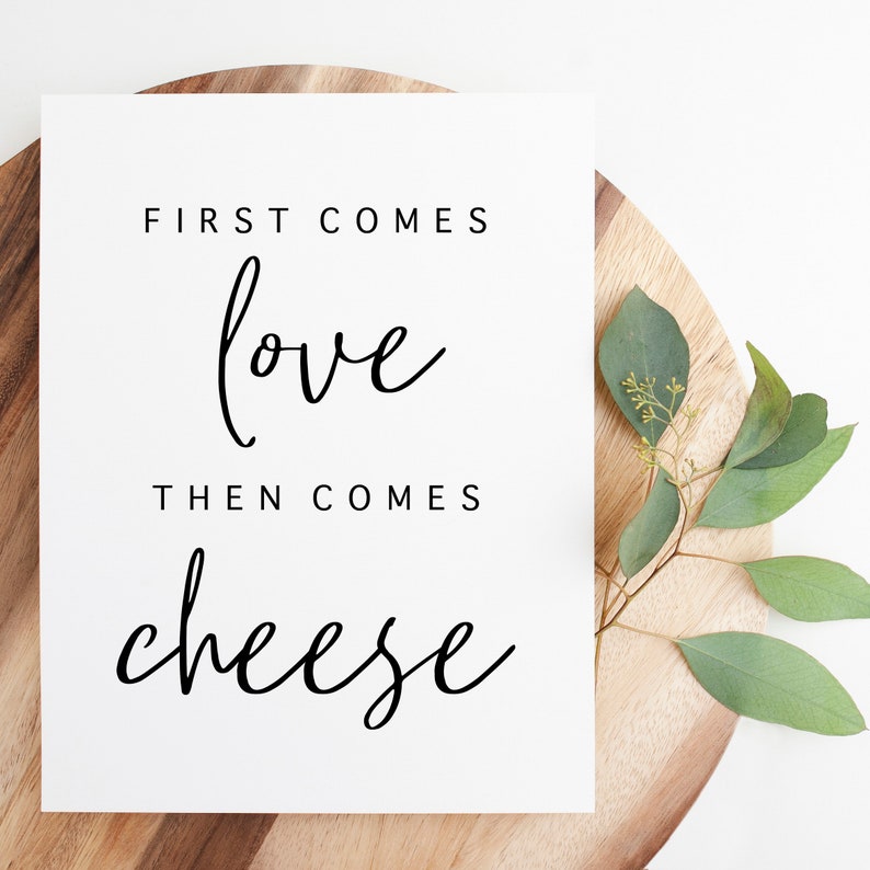 Printable Cheese Sign. Cheese Printable. Cheese Wedding Sign. Etsy