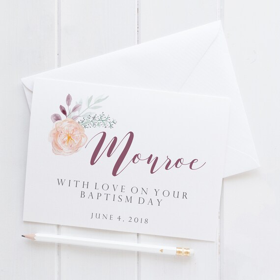 Christening Card for Girl