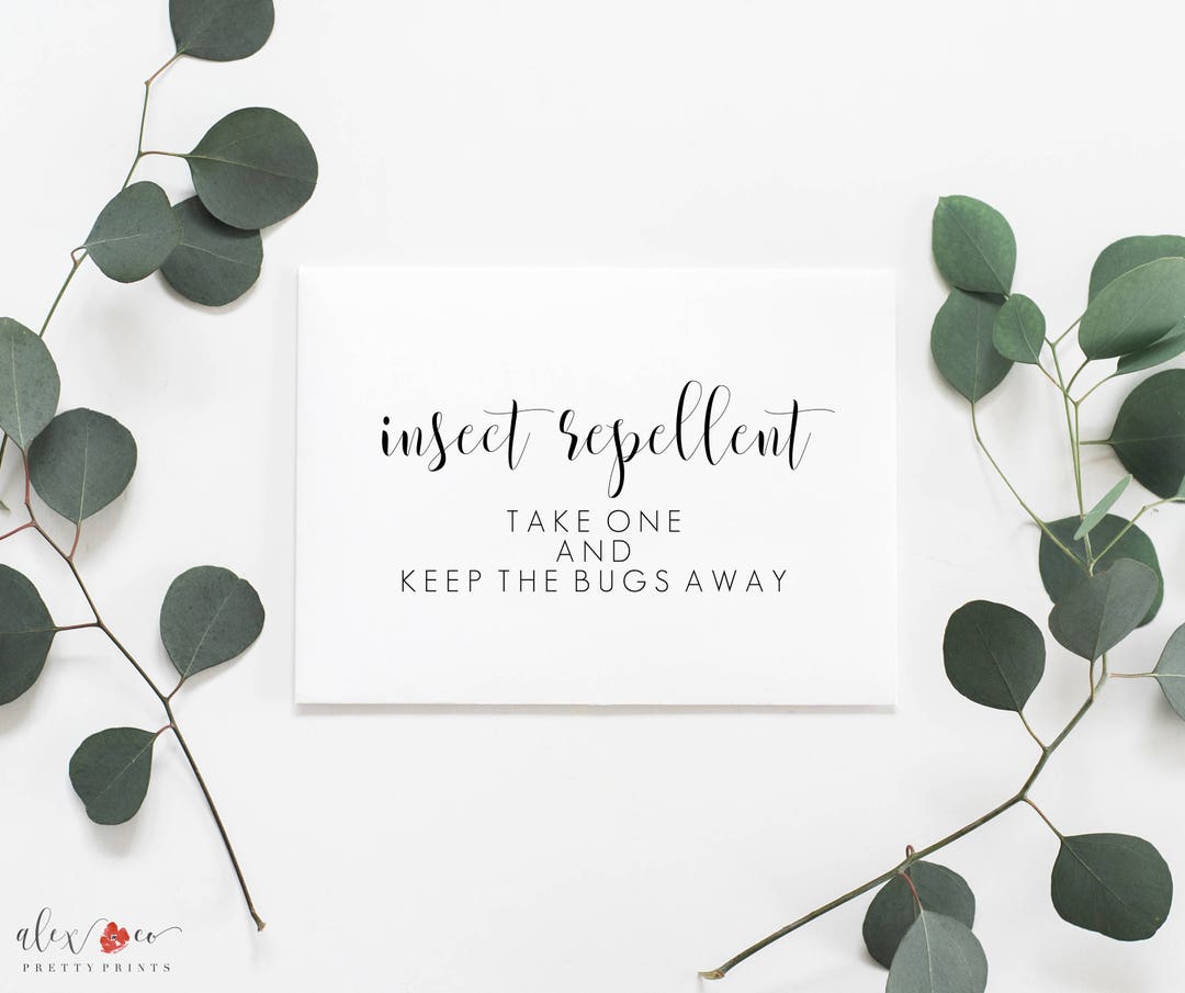 Bug Spray Printable. Bug Spray Sign. Wedding Bug Spray Sign. Etsy