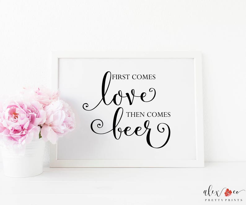 Printable Beer Sign. Beer Printable. Beer Sign. Printable Bar Etsy