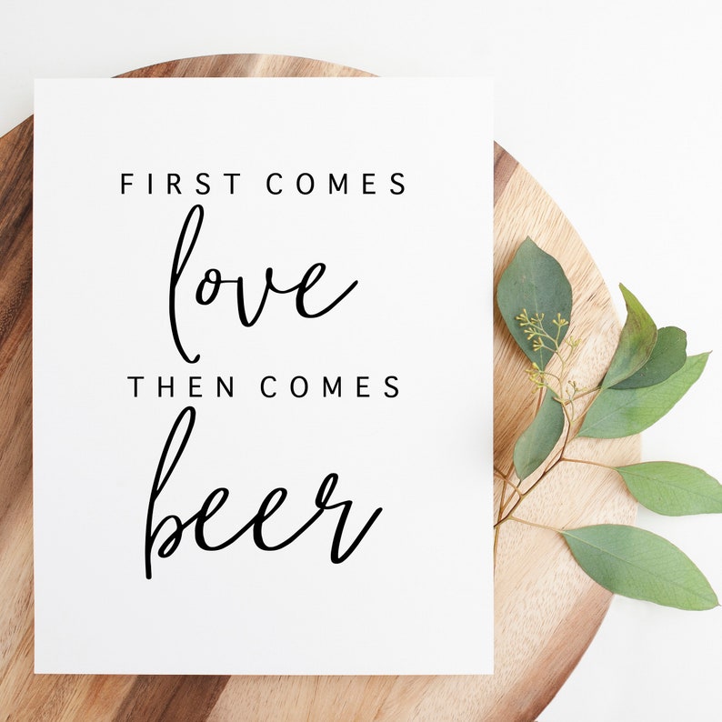 Printable Beer Sign. Beer Printable. Beer Wedding Sign. Beer Etsy