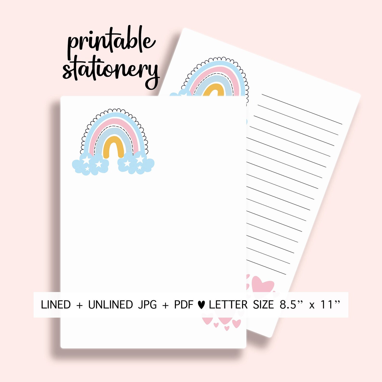 Printable Rainbow Stationery. Rainbow Printable Stationery. Rainbow ...