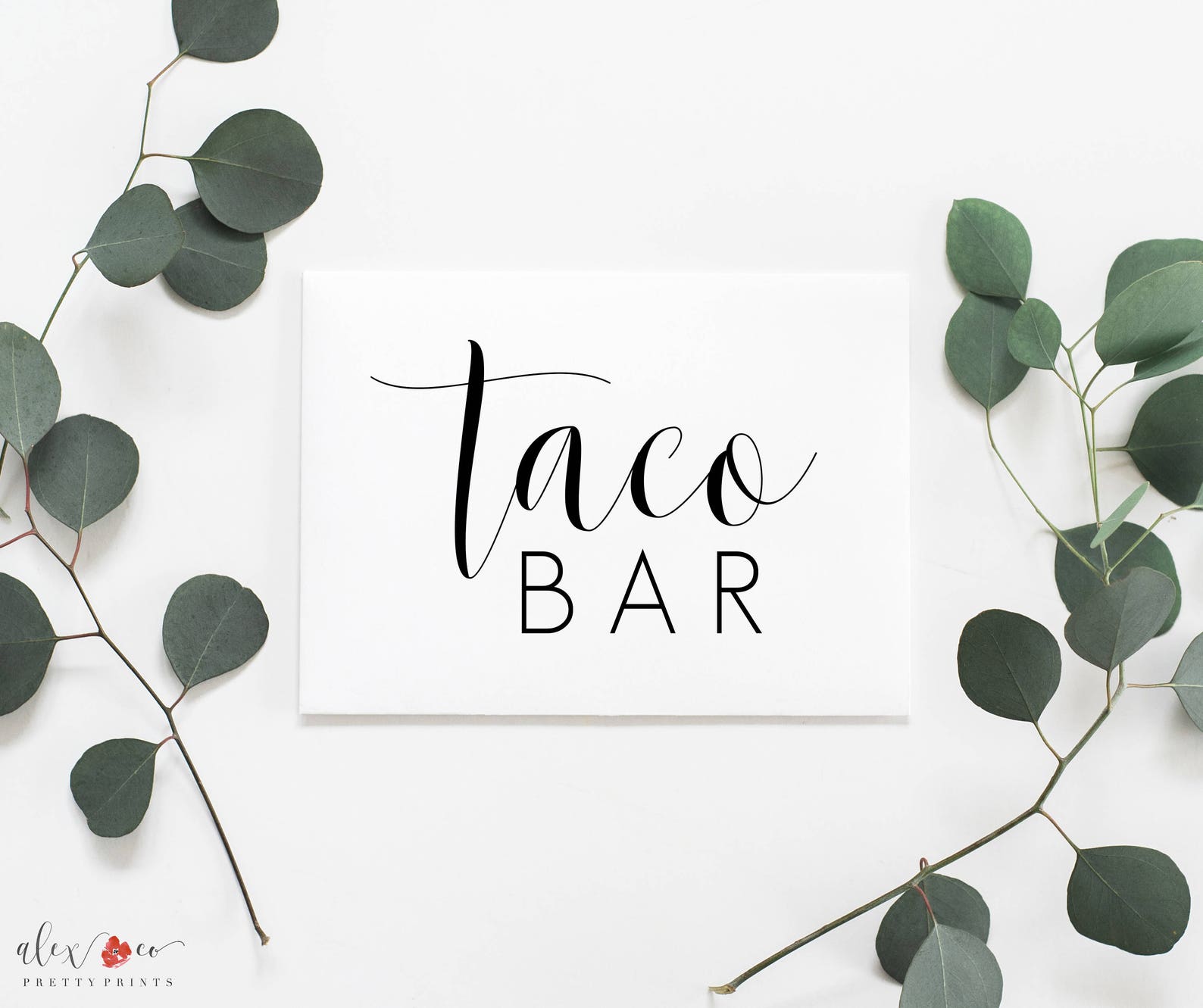 Printable Taco Bar Sign. Taco Bar Printable. Taco Bar Sign. - Etsy