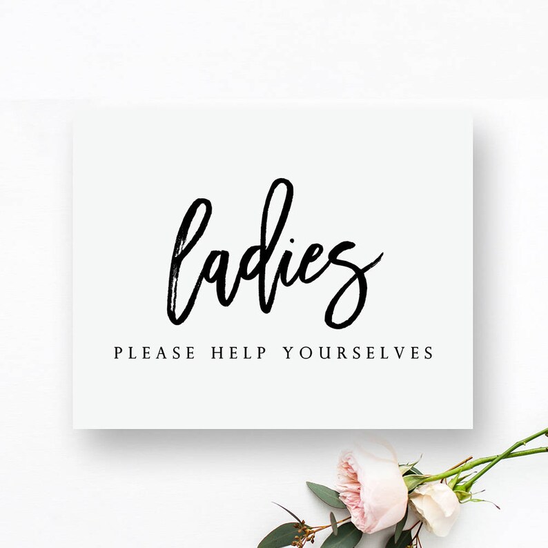 Printable Ladies Bathroom Sign. Ladies Bathroom Printable. - Etsy