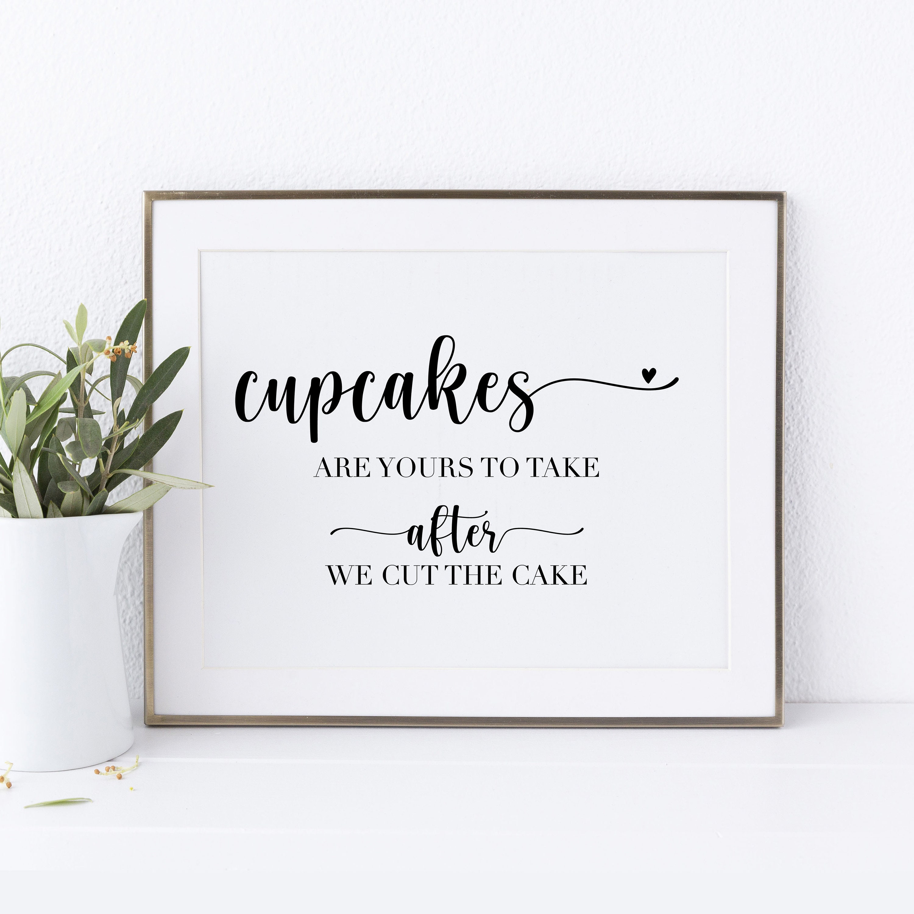 Cupcake Wedding Printable. Cupcake Wedding Sign. Wedding | Etsy