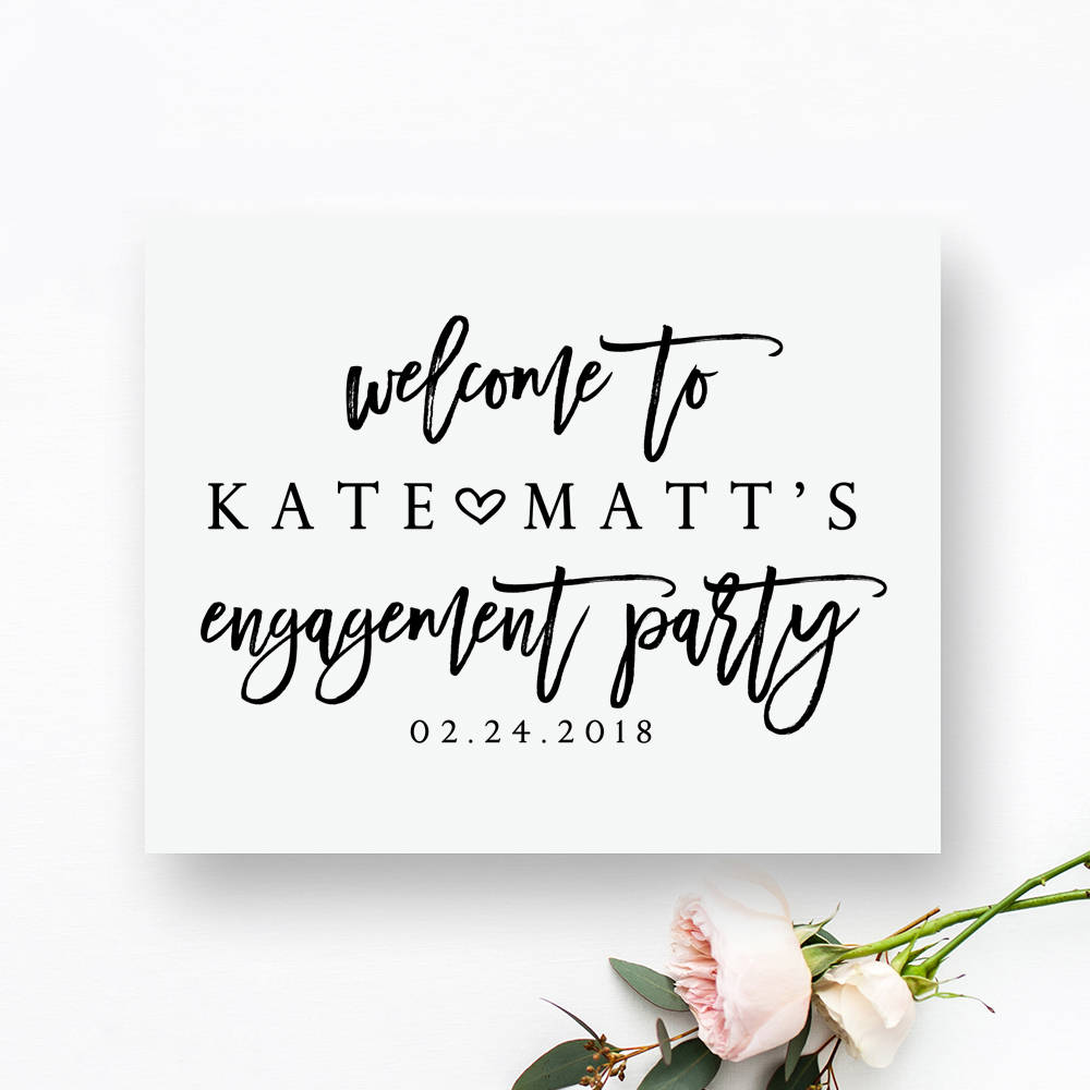 Personalized Engagement Sign. Engagement Party Sign. Etsy
