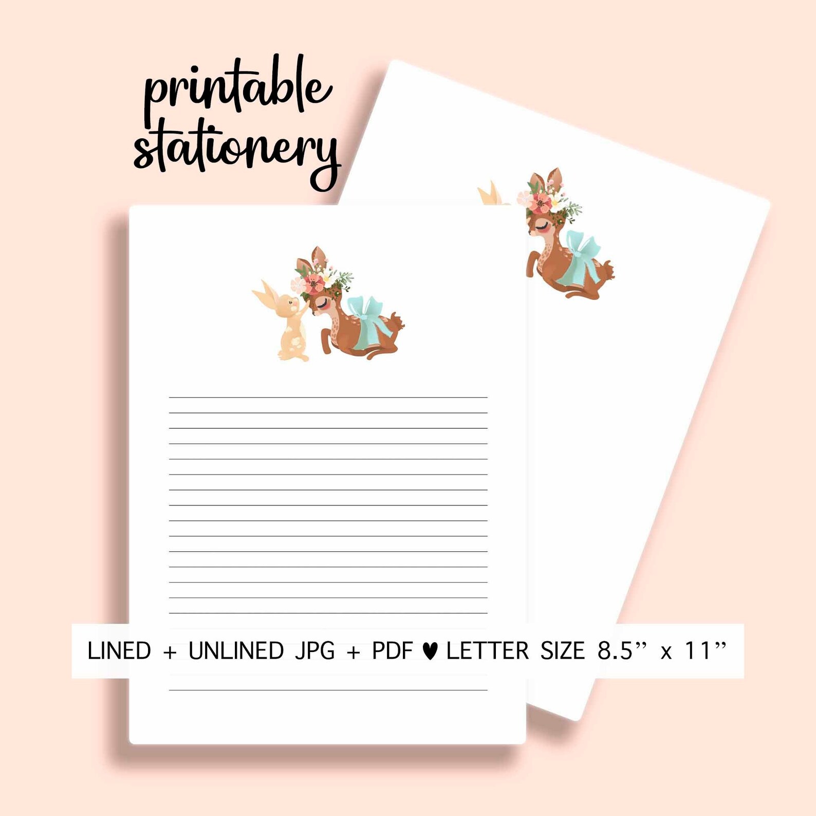 Printable Stationery. Letter Paper. Printable Stationary - Etsy