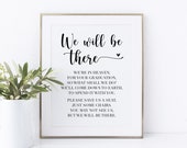 We Will Be There Memorial Graduation Printable Sign, Reserved Chair Sign Graduation, Memorial Chair Sign for Graduation, Graduation Signs