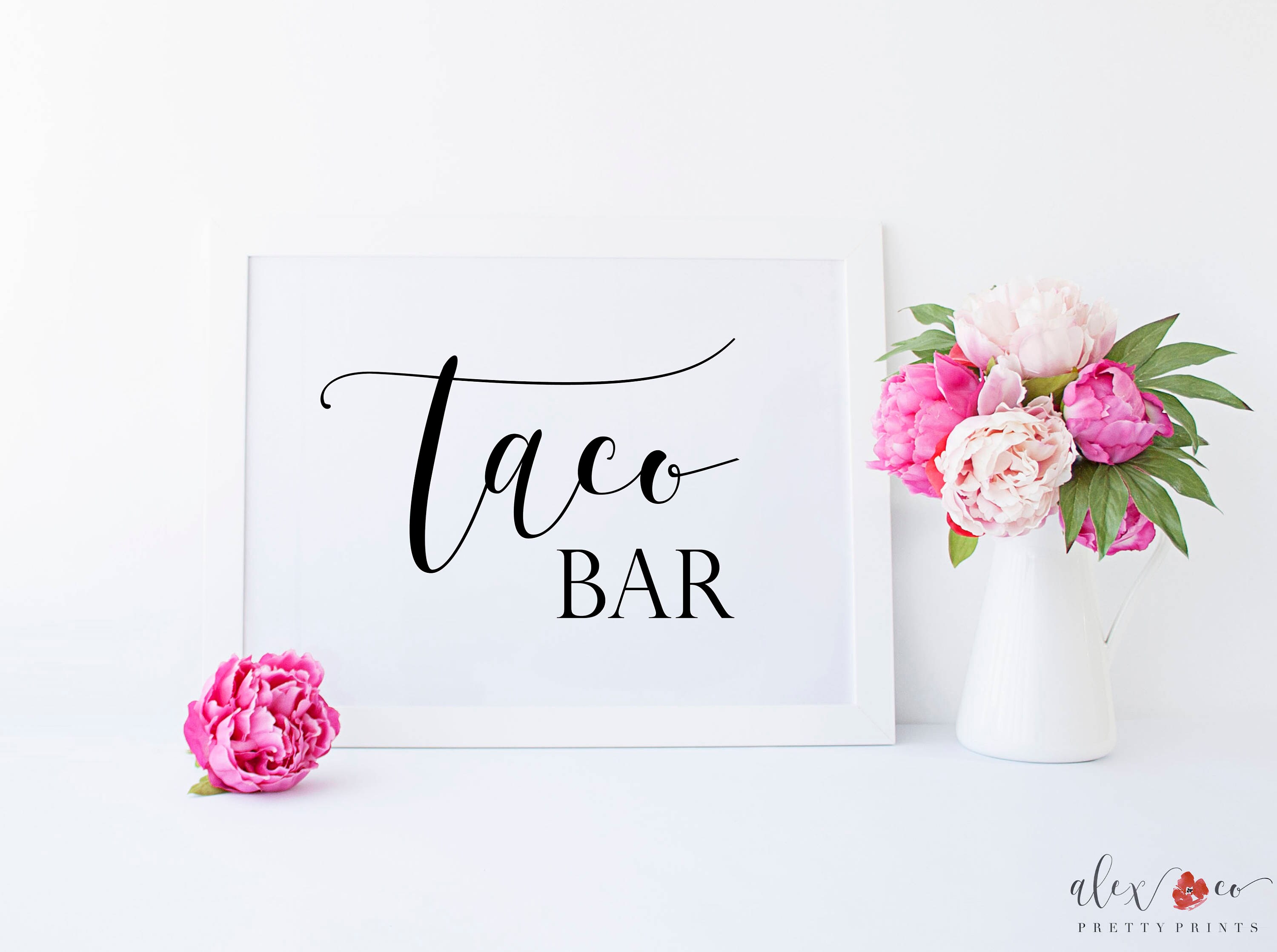 Printable Taco Bar Sign. Taco Bar Printable. Taco Bar Wedding | Etsy