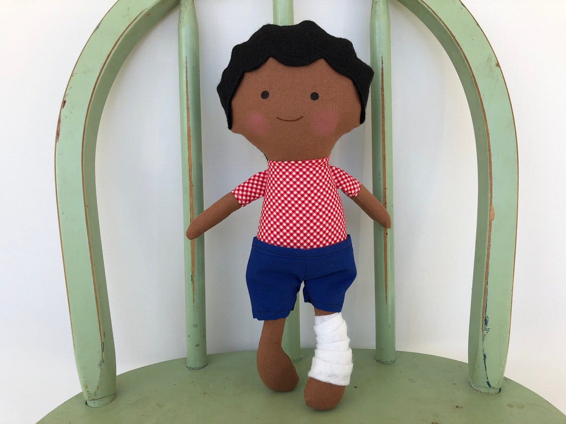 Special Needs Handmade rag doll perfect for imaginative play image 1