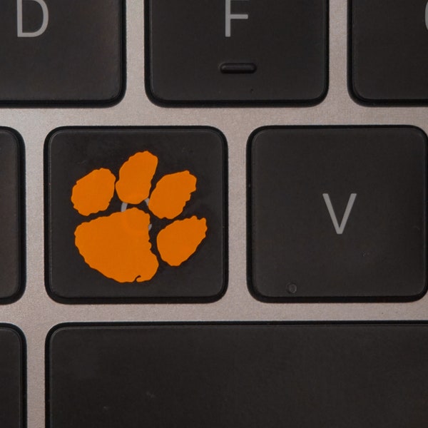 Tiger Paw Print Keyboard Sticker - University Stickers