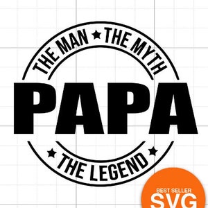 Papa svg, Festa del papà svg, Papà svg, Festa del papà svg, Padre nero svg, Nonno svg, Papa svg - File di taglio stampabile, Cricut e Silhouette