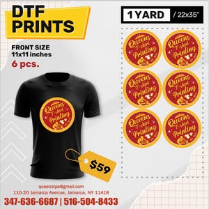 Custom DTF Prints Ready to Press for T-Shirt, Your Design DTF Print, Custom Dtf Transfer for T-Shirt Heat Transfer, Custom DTF Heat Transfer