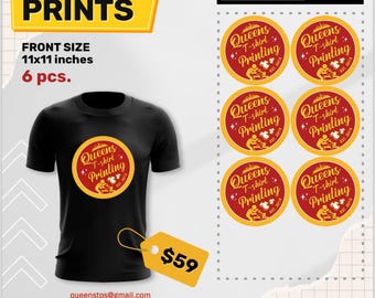 Custom DTF Prints Ready to Press for T-Shirt, Your Design DTF Print, Custom Dtf Transfer for T-Shirt Heat Transfer, Custom DTF Heat Transfer
