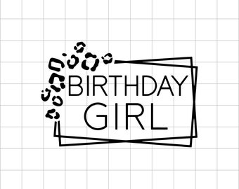 SVG motif léopard pour une fille d'anniversaire, imprimé guépard, fichier de découpe PNG