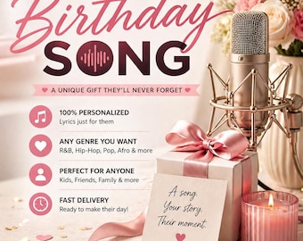 Canzone di compleanno personalizzata, regalo musicale unico per un compleanno speciale