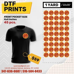 Choose Your Own Design DTF T-Shirt, Custom DTF Transfer for Shirt, Direct to Film Shirt, DTF Prints for T-Shirt, Custom  Dtf Prints Designs