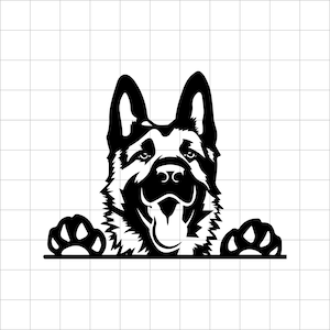 Schäferhund SVG Datei, Schäferhund SVG, Schäferhund SVG Silhouette, Clipart Vektor Cricut Cut