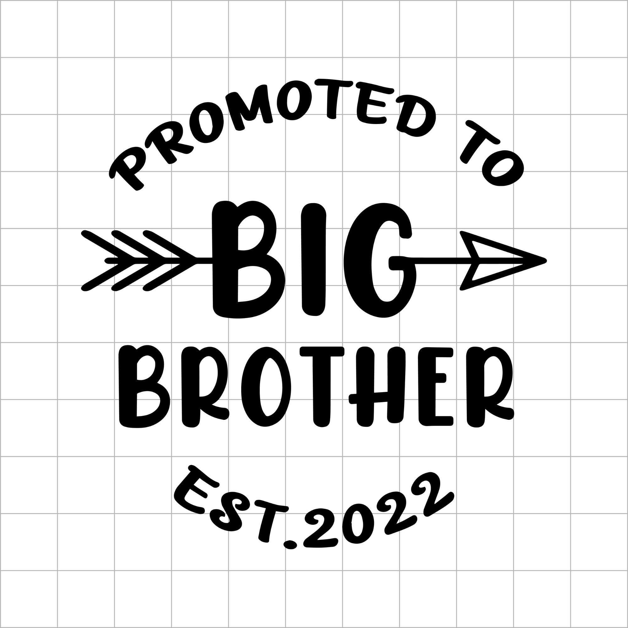 Promoted To Big Brother Est 2022 Svg, New Big Brother Svg, New Baby Svg, New Big Bro Svg Baby Brother Svg Cut File For Cricut And Silhouette