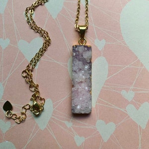Rose quartz bar necklace,rose quartz jewelry,pink quartz crystal necklace,pink and gold necklace,boho gemstone necklace,fashion necklace