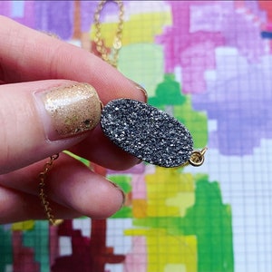 Platinum druzy necklace,everyday necklace,silver crystal necklace,boho necklace,modern boho jewelry,festival jewelry,gifts for her,gems,