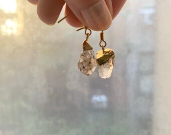 Herkimer diamond earrings, quartz crystal earrings,Herkimer crystal earrings,crystal jewelry,boho earrings,statement earrings,fashion drops