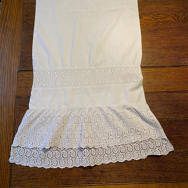 Linen Lace Pillow Etsy