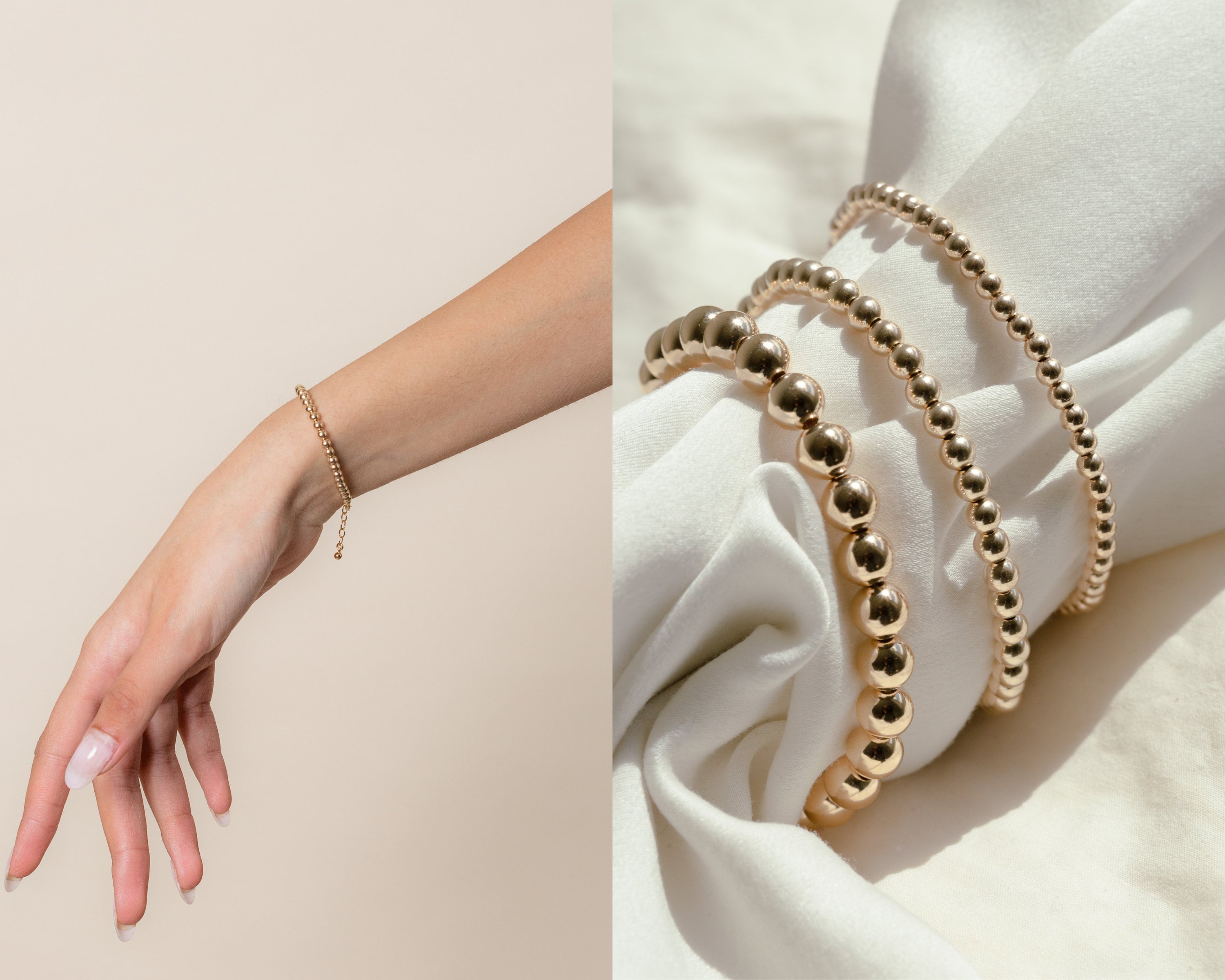 QUINSCO SIERRA Bracelet, Gold bead bracelet, Gold bead, Small dainty …