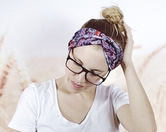Bohemian Head Scarf, Gypsy Headband, Boho Headband, Wide Headband, Summer Headband, Boho Head Scarf, Festival Headband, Boho Hair Accessory
