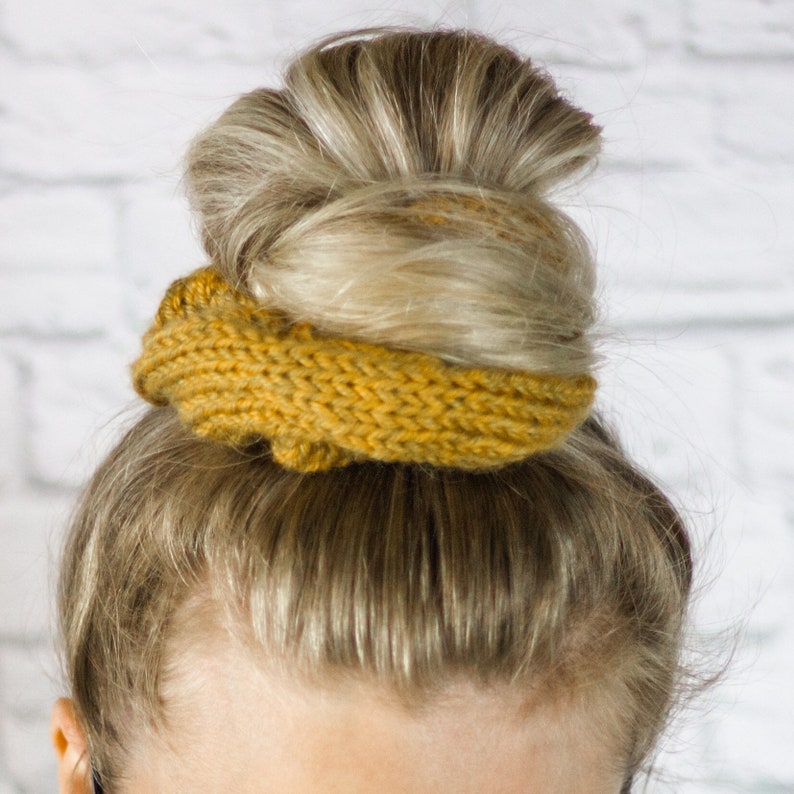 Fall Knitted Hair Scrunchie Knit Hair Tie Elastic Fall Hair Etsy Canada