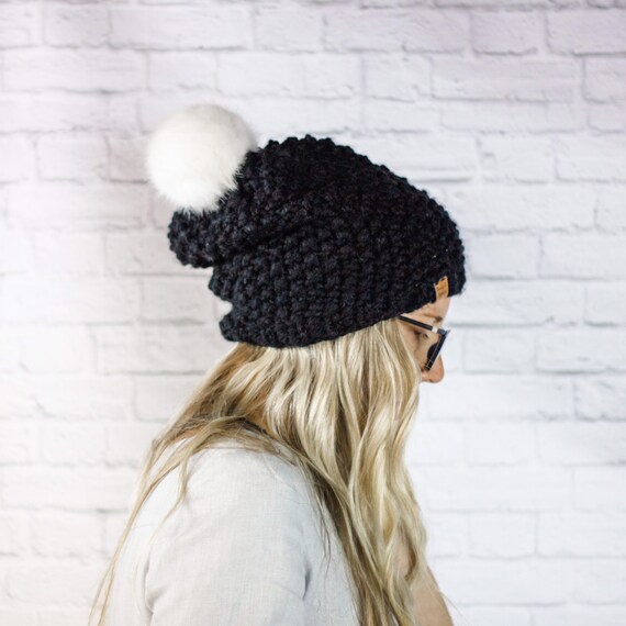 Oversized chunky knit beanie Clearance