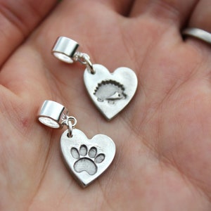 Pet loss Pandora charm, cat heart charm, dog heart charm, Pandora pet memorial charm, pet remembrance charm, cat dog memorial charm image 4