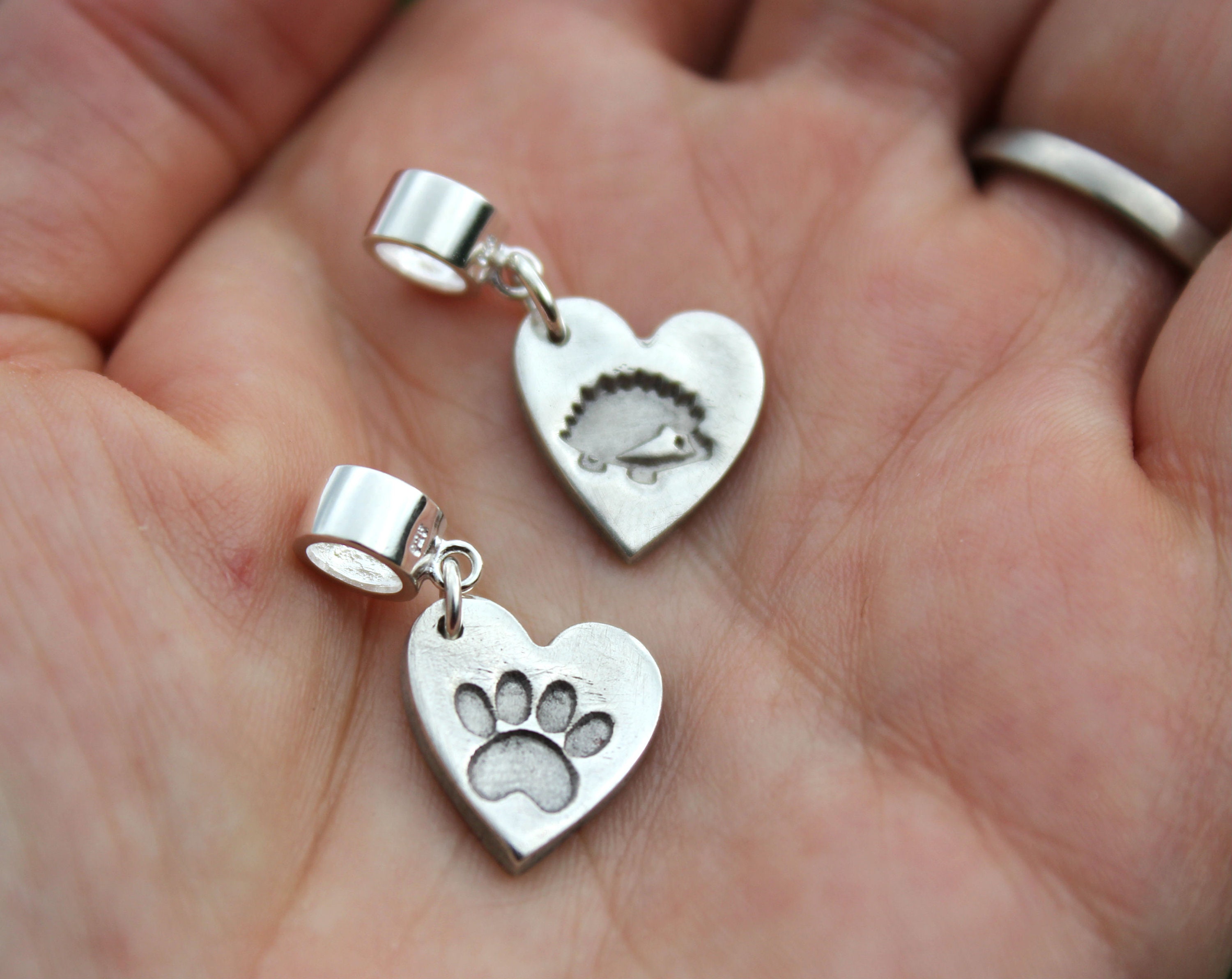 Pet loss Pandora charm cat heart charm dog heart charm Etsy