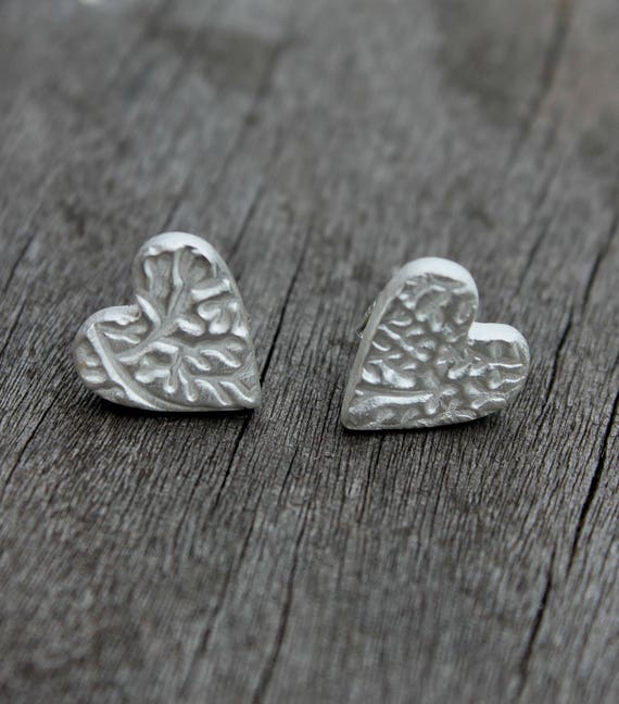 4 paia di orecchini a forma di cuore in argento sterling, cerchietti per orecchini in argento 925 per la creazione di gioielli con orecchini. - Italia