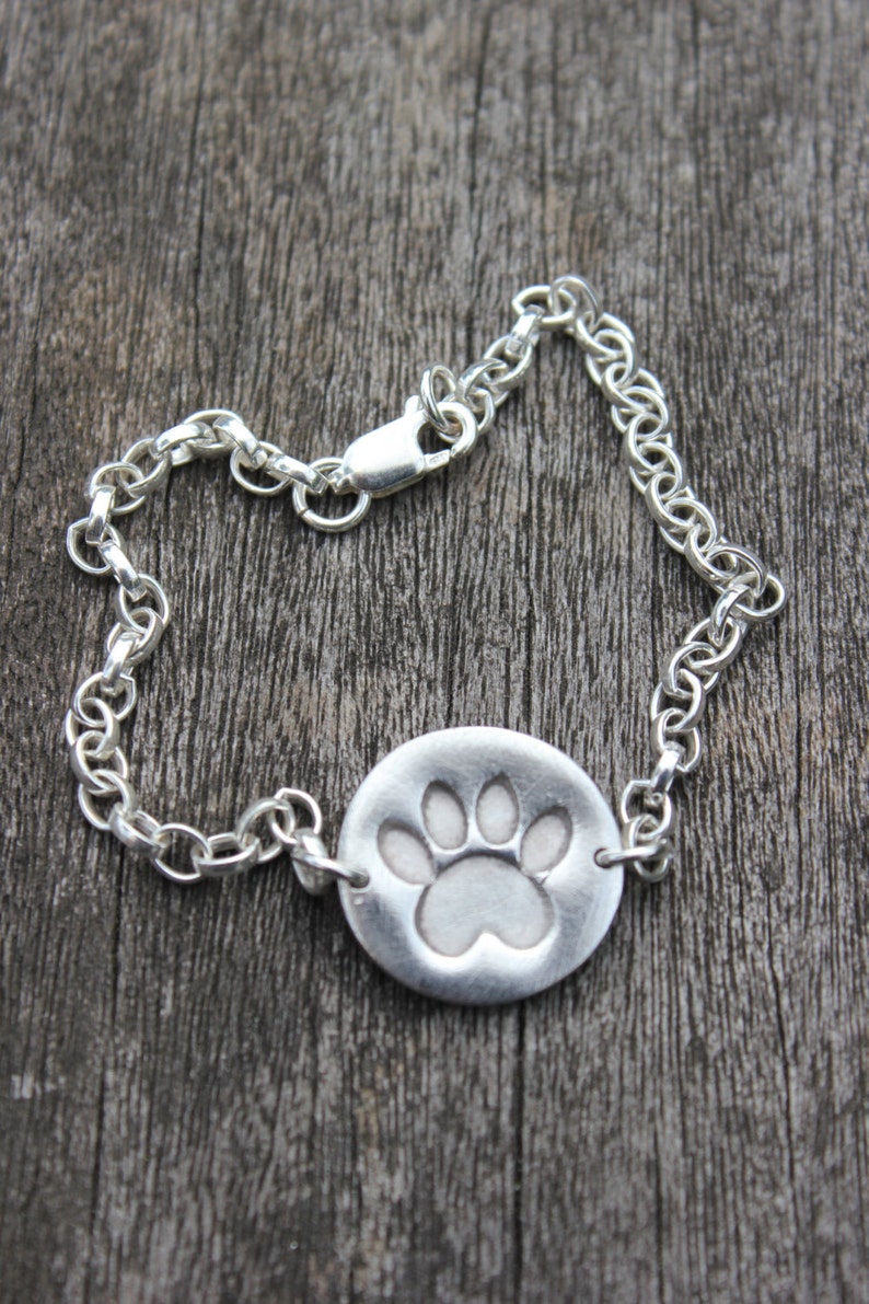 Dog paw print silver charity safety Max 83% OFF animal jewellery bracelet