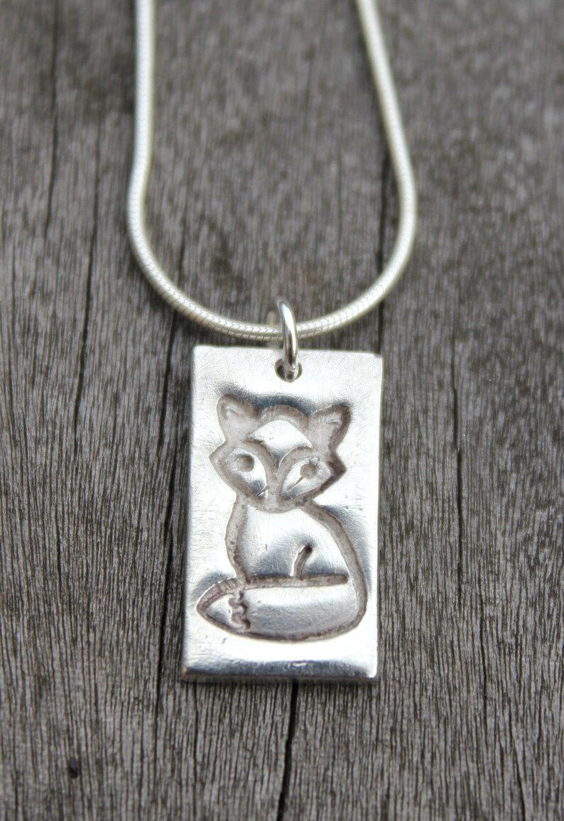 red fox pendant Fox pendant fox necklace silver fox pendant fox lover gift fox jewelry woodland pendant