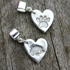 Pet loss Pandora charm, cat heart charm, dog heart charm, Pandora pet memorial charm, pet remembrance charm, cat dog memorial charm image 3