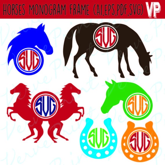 Download Horse Svg Horse Monogram Svg Ai Eps Pdf Monogram Etsy