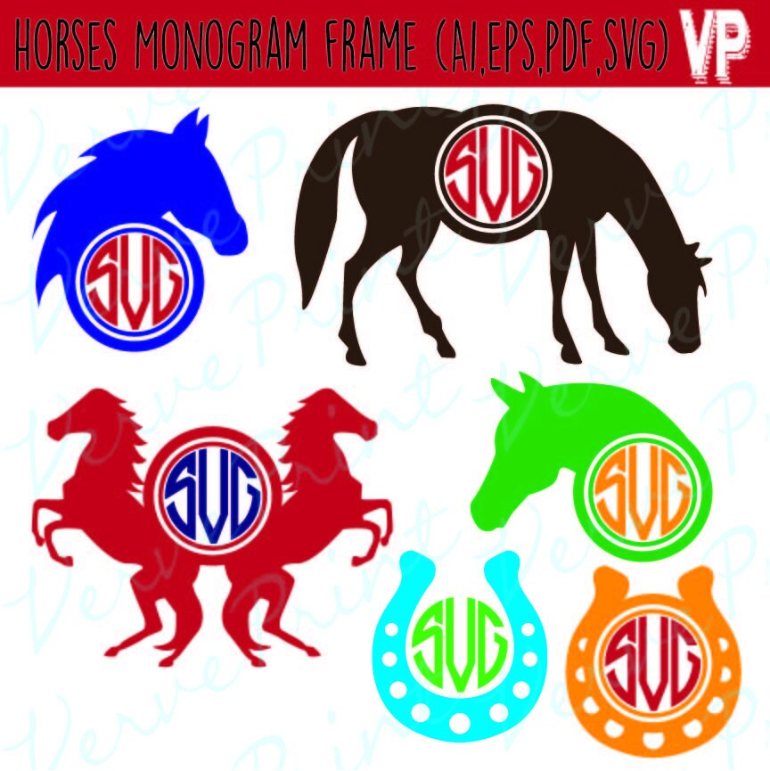 Download Horse Svg Horse Monogram Svg Ai Eps Pdf Monogram Etsy