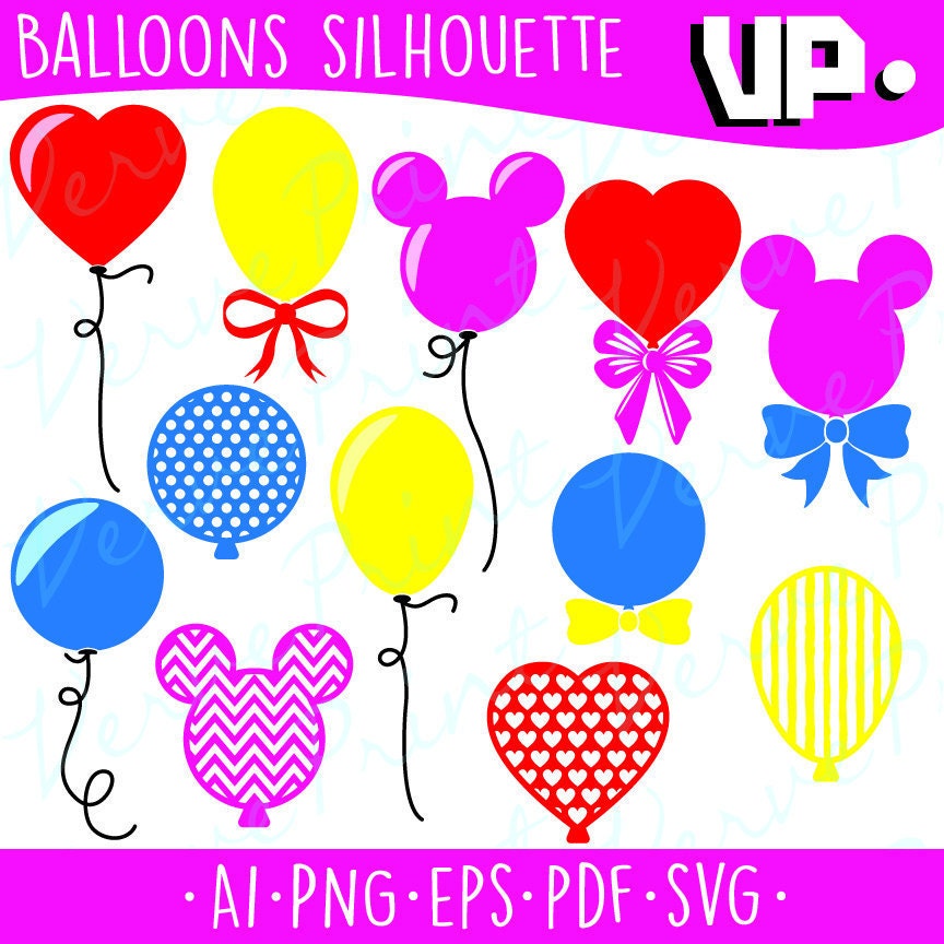 Download Birthday Balloons Svg Ai Eps Pdf Cutting file Balloons | Etsy
