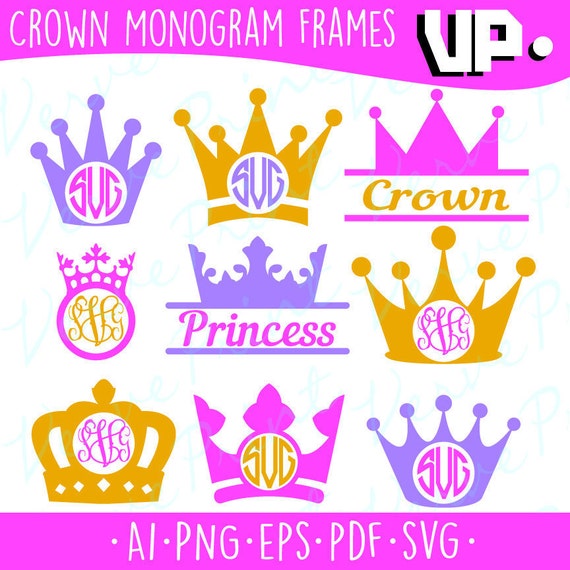 Free Free 280 Princess Crown Monogram Svg SVG PNG EPS DXF File