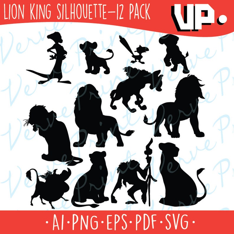 Download Lion King Silhouette Svg Ai Eps Pdf Cutting file vector | Etsy