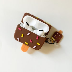 elago Ice Cream AirPods Pro Case with Keychain Designed for Apple AirPods Pro Case (Chocolate)