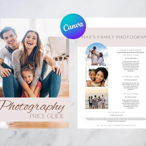 Photographer Price Guide Template